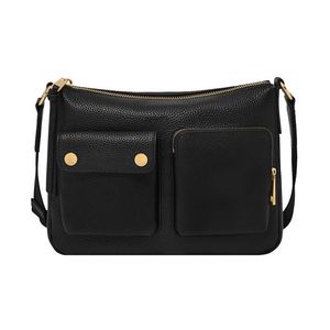 Maysen Leather Crossbody Bag Black Product Image