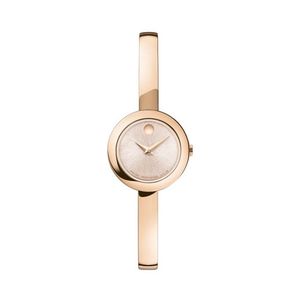 Ladies Museum Bangle Rose Gold-Tone Stainless Steel Watch Gray Dial Product Image