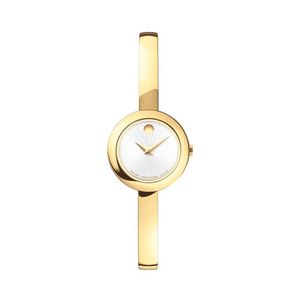 Ladies Museum Bangle Gold-Tone Stainless Steel Watch White Dial Product Image
