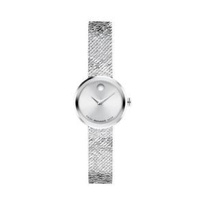 Ladies Velura Mini Silver-Tone Stainless Steel Milanese Watch Silver Dial Product Image