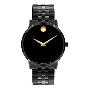 Mens Museum Classic Black PVD SS Watch w/ Diamond Markers Black Dial Product Image