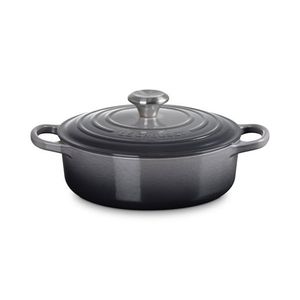 3.5qt Signature Cast Iron Round Wide Dutch Oven Oyster Product Image