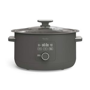 8qt Programmable Slow Cooker Caviar Gray Product Image