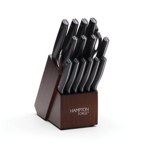 Jasper 16pc Knife Block Set Black Product Image