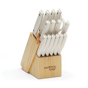 Jasper 16pc Knife Block Set White Product Image