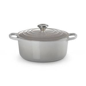 5.5qt Signature Cast Iron Round Dutch Oven French Gray Product Image