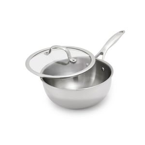 Valencia Pro Stainless Steel Uncoated 2.5qt Chefs Pan w/ Lid Product Image