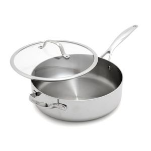 Valencia Pro Stainless Steel Uncoated 5qt Saute Pan w/ Lid Product Image