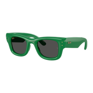 Ray-Ban Wayfarer Puffer Sunglasses Ultra Black Ultra Black Polished Green/Ultra Black Product Image
