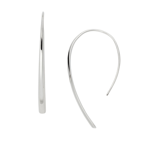 Fossil Ellis Iconic Stainless Steel Bevel Hoop Earrings Product Image
