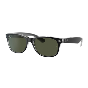 Ray-Ban Wayfarer Color Mix Sunglasses G-15 Green G-15 Green Matte Black on Transparent Product Image