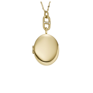 Fossil Heritage Gold-Tone Stainless Steel Chain Necklace Product Image