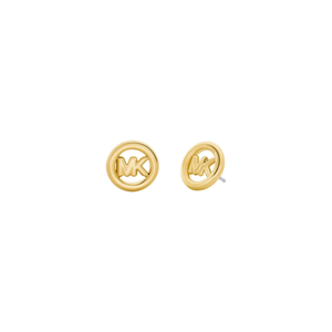 Michael Kors Small Logo Charm Stud Earrings in Gold Product Image