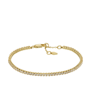Fossil Ellis Pave Glitz Gold-Tone Brass Tennis Chain Bracelet Product Image