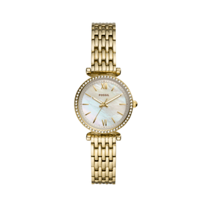 Fossil Women's Carlie Mini Three-Hand Gold-Tone Stainless Steel Watch Product Image