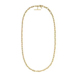 Fossil Heritage D-Link Gold-Tone Brass Anchor Chain Necklace Product Image