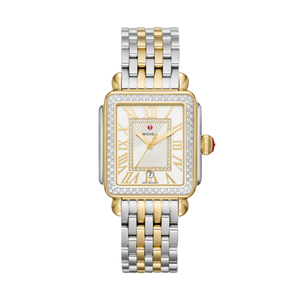 Michele Deco Madison Diamond Two-Tone 18K Gold-Plated Diamond Dial Watch Product Image