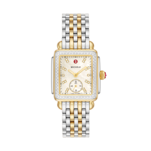 Michele Deco Mid Two-Tone 18K Gold-Plated Diamond Watch Product Image