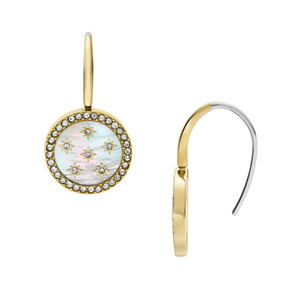 Fossil Merrit Northlight Gold-Tone Stainless Steel Drop Earrings Product Image