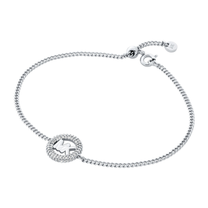 Michael Kors Logo Charm Slider Bracelet in Silver Product Image