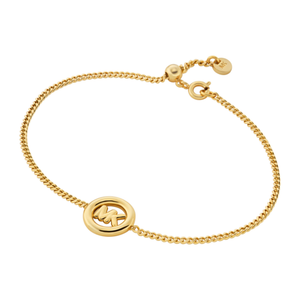 Michael Kors Logo Charm Slider Bracelet in Gold Product Image