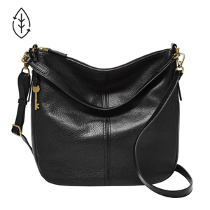 Fossil Jolie Leather Hobo Bag Black Product Image