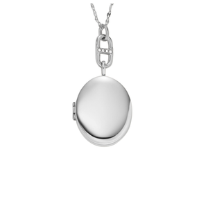 Fossil Heritage Silver-Tone Stainless Steel Chain Necklace Product Image