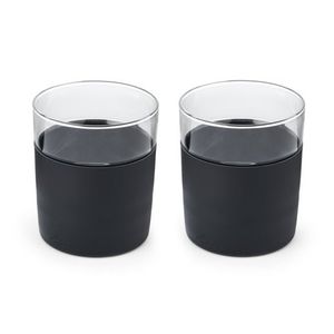 2pc Freezable Whiskey Glass Set Black Product Image