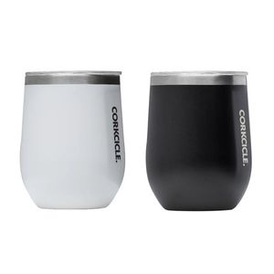 Classic Stemless Wine Tumbler Duo, Matte Black & Gloss White Product Image