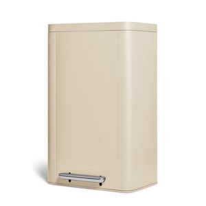 45L Rectangular Step Trash Can Cream Product Image