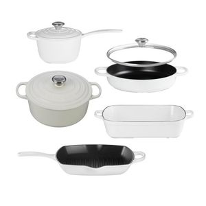 8pc Signature Cast Iron Cookware Set White Product Image