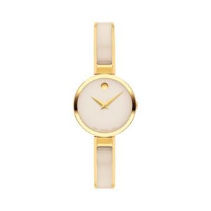 Ladies Moda Taupe & Gold-Tone Stainless Steel Bangle Watch Taupe Dial Product Image