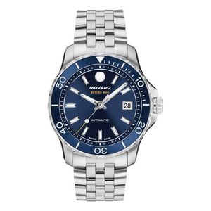 Mens Series 800 Automatic Silver-Tone Stainless Steel Watch Blue Dial Product Image