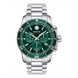 Mens Series 800 Chronograph Silver-Tone Stainless Steel Watch Green Dial Product Image