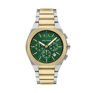 Mens Sync Chronograph Two-Tone Stainless Steel Watch, Green Dial Product Image