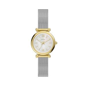 Ladies Carlie Mini Two-Tone SS Mesh Bracelet Watch, Mother-of-Pearl Dial Product Image