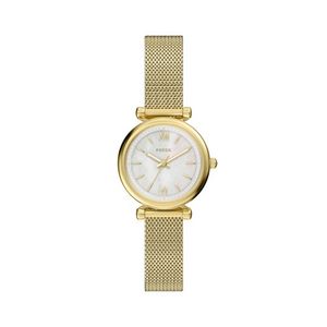 Ladies Carlie Mini Gold-Tone SS Mesh Bracelet Watch, Mother-of-Pearl Dial Product Image