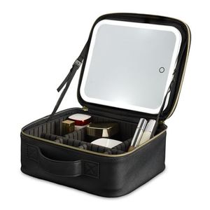 Portable Lighted Vanity Mirror w/ Makeup Case Product Image