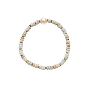 Blue Bead And Pearl Bracelet Product Image