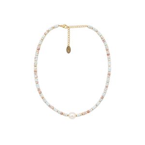Blue Bead And Pearl Necklace Product Image