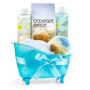 Oceanside Breeze Blue Tub Spa Set Product Image