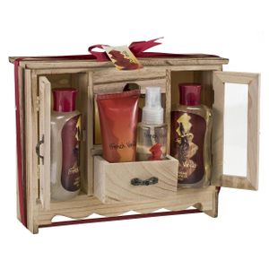 French Vanilla Wood Curio Spa Gift Set Product Image