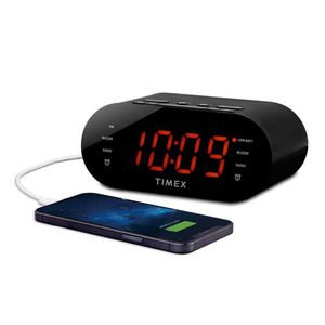 FM Dual Alarm Clock Radio w/ USB Charging Product Image