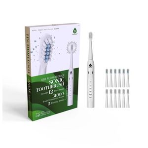 USB Rechargeable Toothbrush w/ 12 Brush Heads Product Image