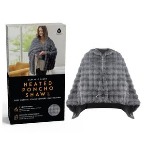 Electric Plush Heated Poncho Shawl Product Image