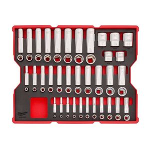 65 pc 1/4 3/8 & 1/2 Drive SAE Socket Set with Tray for PACKOUT Drawers Product Image