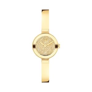 Ladies BOLD Bangle Gold-Tone Stainless Steel Watch Crystal Dial Product Image