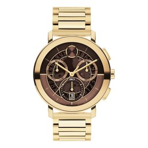 Mens BOLD Evolution 2.0 Chronograph Gold-Tone S Watch Coffee Skeleton Dial Product Image