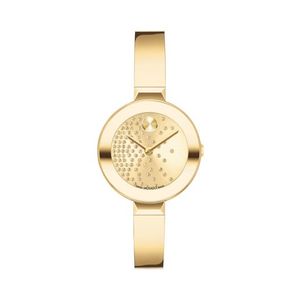 Ladies BOLD Bangle Gold-Tone Stainless Steel Watch Gold Crystal Dial Product Image