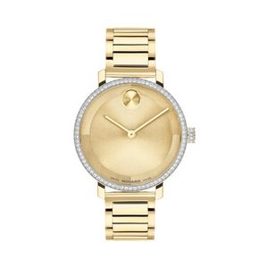 Ladies Bold Evolution 2.0 Gold-Tone Stainless Steel Crystal Watch Gold Dial Product Image